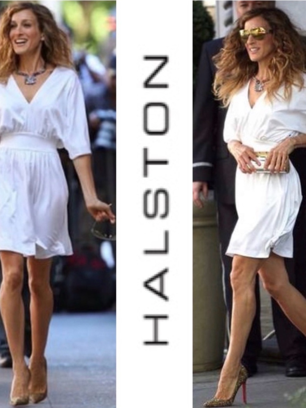 Halston Heritage White Carrie Bradshaw Dress Size 2 - Picture 10 of 12